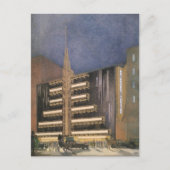 ヴィンテージ・アールデコ・アーキテクチャ、NYCでの建物 ポストカード (正面)