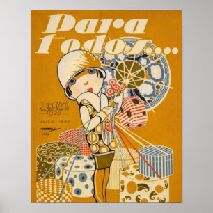 ヴィンテージ アールデコ ショッパーポスター – 1920年代ファッション ポスター