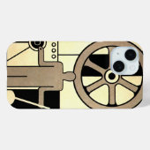 ヴィンテージ アールデコ ビジネス 輪と機械作業員 Case-Mate iPhoneケース (裏面 (横))