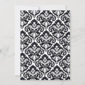 ヴィンテージ·アールデコ·ブラック·アンド·ホワ結婚イト 招待状 (裏面)