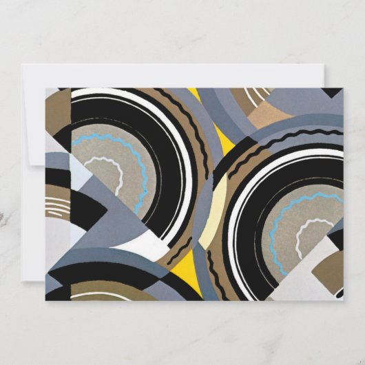 ヴィンテージ アールデコ ポショワール ジャズ 幾何学的な形 (正面)