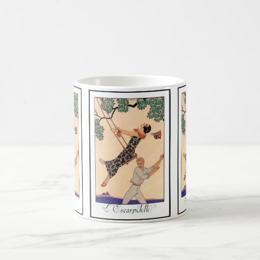 ヴィンテージ·アールデコ·ラブ·ザ·スイングバイ·ジョージ·バービア コーヒーマグカップ (中央)