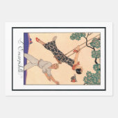 ヴィンテージ アールデコ ラブ、ジル・バルビエの「The Swing」 ラッピングペーパーシート (正面)