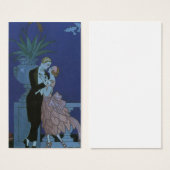 ヴィンテージ アールデコ 新婚夫婦、ジョージ・バルビエの「オイ」 (正面&裏面)