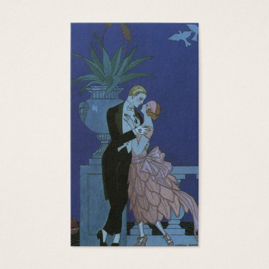 ヴィンテージ アールデコ 新婚夫婦、ジョージ・バルビエの「オイ」 (正面)