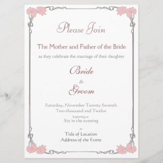 ヴィンテージ-アールヌーボーの結婚式招待状 招待状