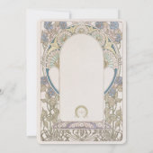 ヴィンテージ アールヌーボー ウェディング サンクスカード 招待状 (裏面)