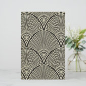 ヴィンテージ,アールヌーボー，ベージュ，グレー，アールデコフランスの, 便箋 (スタンド正面)