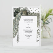 ヴィンテージ アールヌーボー ペコック 招待状 (スタンド正面)