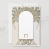 ヴィンテージ アールヌーボー 結婚式 サンクスカード 招待状 (裏面)