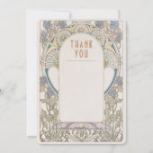ヴィンテージ アールヌーボー 結婚式 サンクスカード 招待状 (正面)