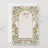 ヴィンテージ アールヌーボー 結婚式 サンクスカード 招待状 (正面)
