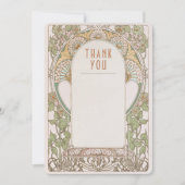 ヴィンテージ アールヌーボー 結婚式 挿入ページ お礼カード 招待状 (正面)