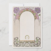 ヴィンテージ アールヌーボー 結婚式 挿入 サンクスカード 招待状 (裏面)