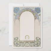 ヴィンテージ アールヌーボー 結婚式 挿入 サンクスカード 招待状 (裏面)