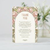 ヴィンテージ アールヌーヴォー ウェディング サンクス カード (スタンド正面)