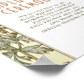 ヴィンテージ アールヌーヴォー「オフラインセレモニー」看板 ポスター (角)