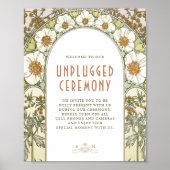 ヴィンテージ アールヌーヴォー「オフラインセレモニー」看板 ポスター (正面)