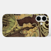 ヴィンテージ アールヌーヴォー カフェ ラジャ、コーヒーを持つ女性 Case-Mate iPhoneケース (裏面 (横))
