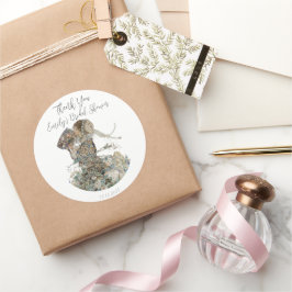 ヴィンテージ アールヌーヴォー フラワー サンクス ラウンドシール