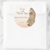 ヴィンテージ アールヌーヴォー ブライダルシャワーのお礼 ラウンドシール (バッグ)