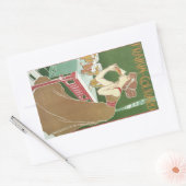 ヴィンテージ アールヌーヴォー ブラッスリー フライキン-クールアル ビール 長方形シール (封筒)