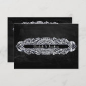 ヴィンテージ アールヌーヴォー 保存の日付のお知らせ セーブザデート (正面/裏面)