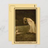 ヴィンテージ アールヌーヴォー 写真 ハッピーバースデー、ニンフ ポストカード (正面/裏面)