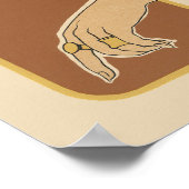 ヴィンテージ アール・ヌーボー カフェ ラジャ、コーヒーを持つ女性 ポスター (角)