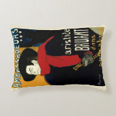 ヴィンテージ アール・ヌーヴォー アンバサダーズ、トゥールーズ・ロートレック アクセントクッション (正面)