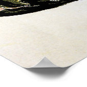 ヴィンテージ アール・ヌーヴォー、アーティストのペット猫との絵画 ポスター (角)