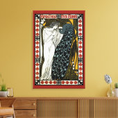 ヴィンテージ アール・ヌーヴォー、ウィリアム・ブラッドリーによる『キス』 キャンバスプリント (インサイチュ (リビング))