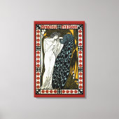 ヴィンテージ アール・ヌーヴォー、ウィリアム・ブラッドリーによる『キス』 キャンバスプリント (正面)