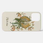 ヴィンテージ アール・ヌーヴォー、オウム、ハスの花 Case-Mate iPhoneケース (裏面 (横))