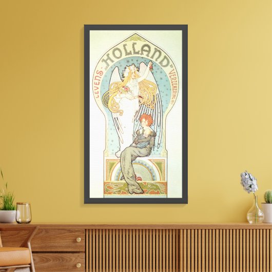 ヴィンテージ アール・ヌーヴォー、オランダ レーベンスベルジッヘリング キャンバスプリント (インサイチュ (リビング))