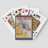 ヴィンテージ アール・ヌーヴォー、ジュール・シェレによるベンゾ モテュール トランプ (裏面)