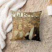 ヴィンテージ アール・ヌーヴォー フリルト・ビスケッツ、アルフォンス・ミュシャ クッション (ブランケット)