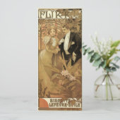 ヴィンテージ アール・ヌーヴォー フリルト・ビスケッツ、アルフォンス・ミュシャ 招待状 (スタンド正面)