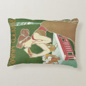 ヴィンテージ アール・ヌーヴォー ブラセリー フライキン・クールアル ビール アクセントクッション (裏面)