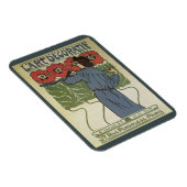 ヴィンテージ アール・ヌーヴォー、ポピー花の画家 マグネット (右側)