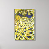 ヴィンテージ アール・ヌーヴォー、マクミランの孔雀の羽 キャンバスプリント (正面)