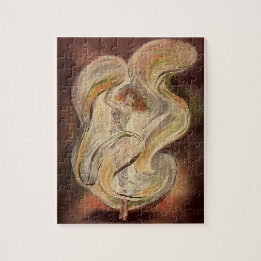 ヴィンテージ アール・ヌーヴォー、ラ・ロワ・フュルレール 現代舞踊 ジグソーパズル (縦)