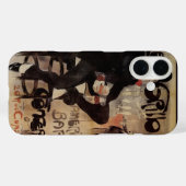 ヴィンテージ アール・ヌーヴォー ル・グリヨン、ビールを飲む男 Case-Mate iPhoneケース (裏面 (横))