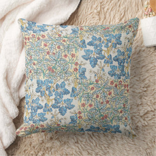 ヴィンテージ アール・ヌーヴォー ワイルド ゲラニウム 花柄 クッション