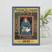 ヴィンテージ アール・ヌーヴォー、占星術の本を読む女性 (スタンド正面)