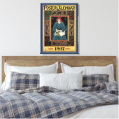 ヴィンテージ アール・ヌーヴォー、占星術の本を読む女性 キャンバスプリント (インサイチュ (寝室))