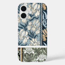 ヴィンテージ アール・ヌーヴォー、庭のアイリス 花 iPhone 16ケース