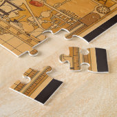 ヴィンテージ アール・ヌーヴォー、愛はすべてを征服する科学者 ジグソーパズル (側面)