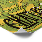 ヴィンテージ アール・ヌーヴォー 本、キャプテン・ホーンの冒険 ポスター (角)