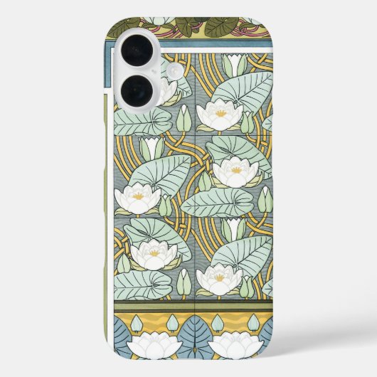ヴィンテージ アール・ヌーヴォー, 水蓮の庭の花 Case-Mate iPhoneケース (裏面)